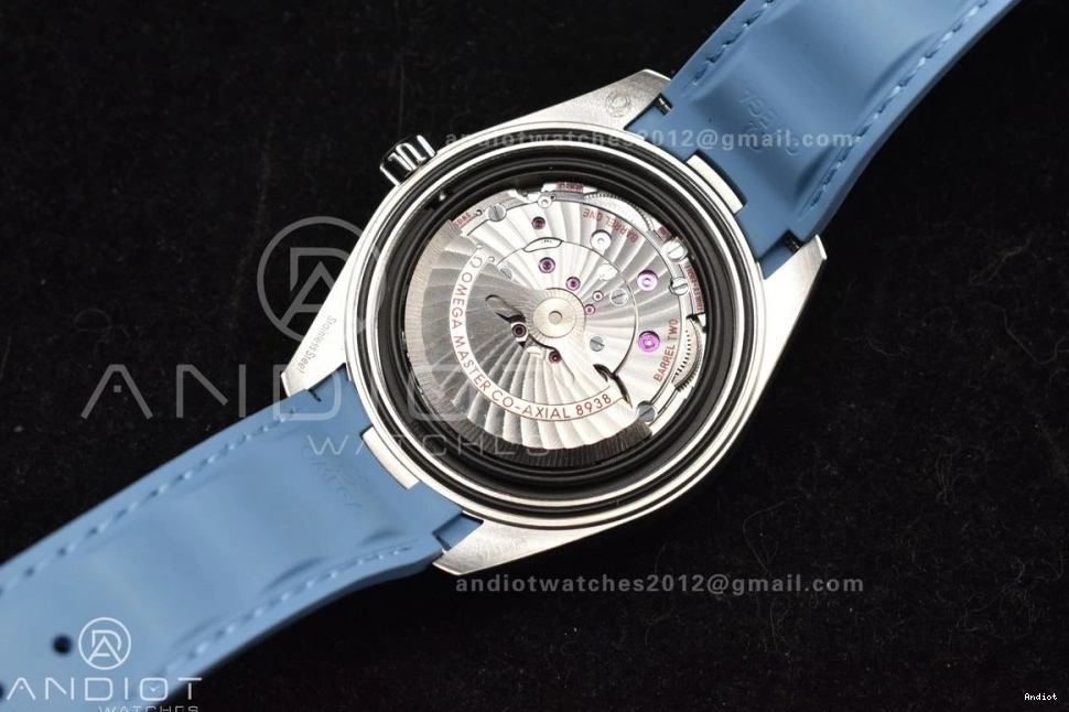 A8938 VSF Blue Summer Edition GMT Dial Best Blue Strap Clone Super 1:1 43mm Aqua Terra Worldtimer Rubber on 0101